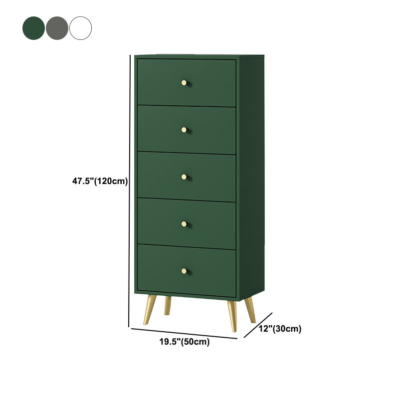 Modern Accent Chest with Storage Drawers and 4 Golden Legs Chest