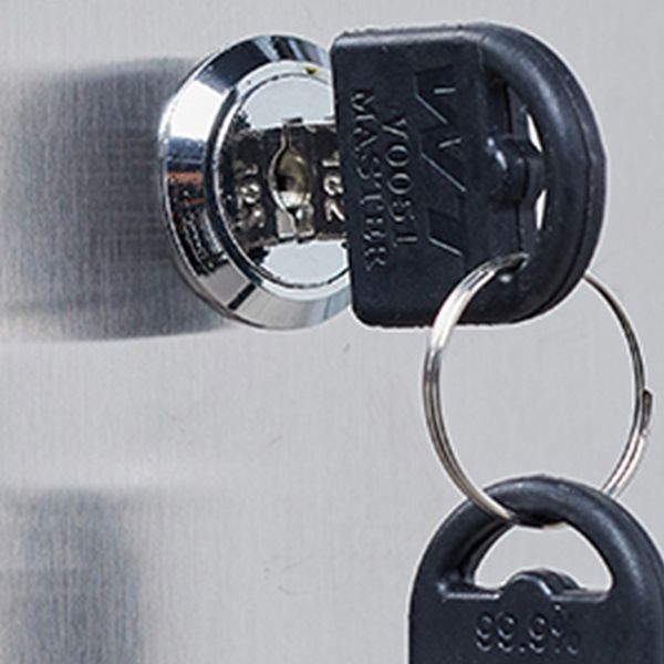 Steel Chrome Storage Cabinet Modern Cabinet with Hinged Doors