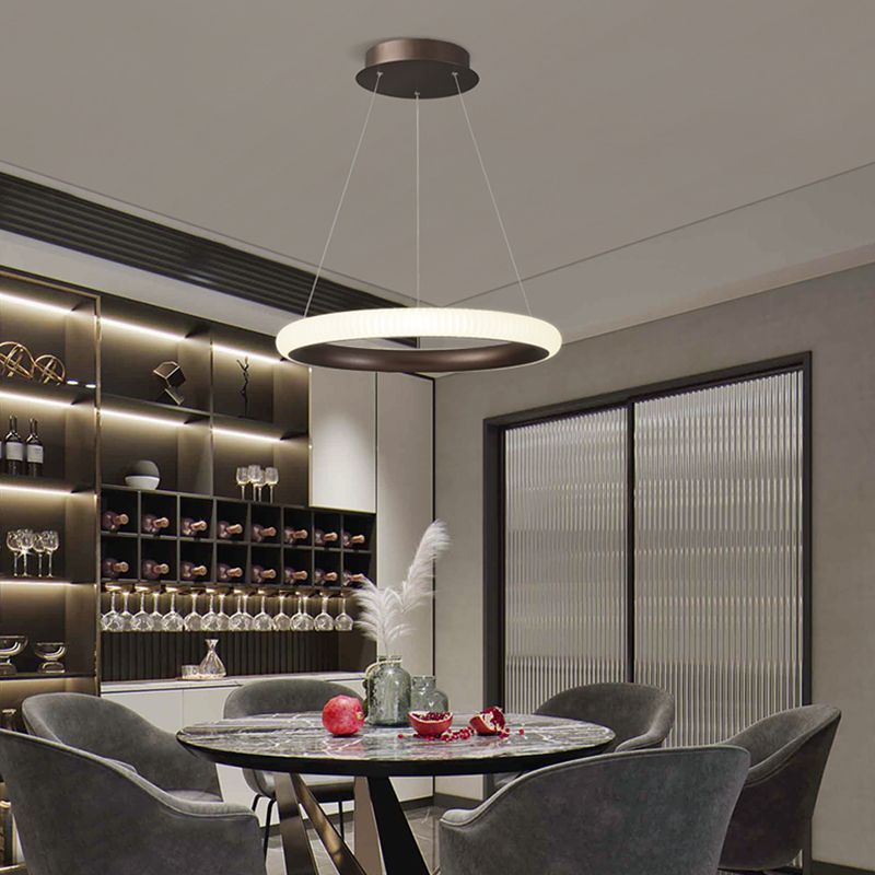 Twisted Shade Metal Chandelier Light Modern 1-Light Chandelier Lighting Fixture