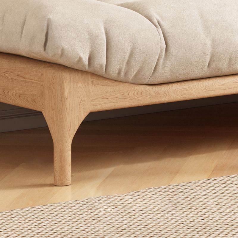 Contemporary Tufted Back Settee Armless Standard Sofa with Slipcover