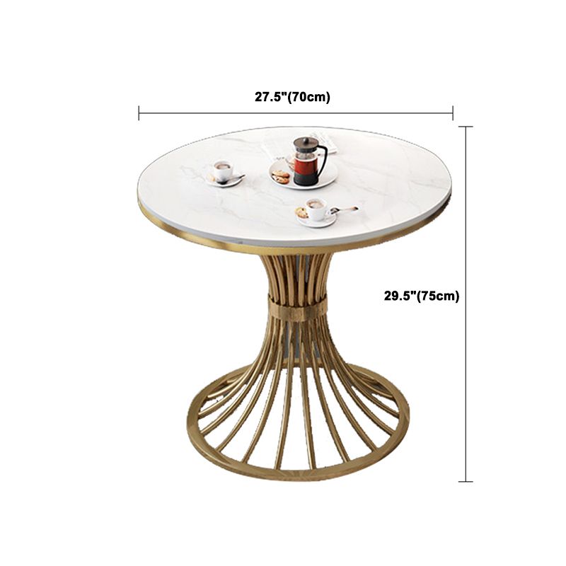 Glam Style Sintered Stone Dining Set Round 1/5 Pieces Dining Table Set for Home Use