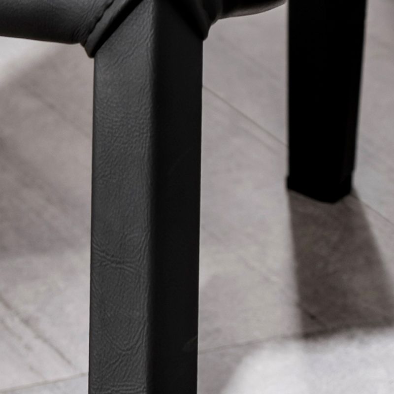 Chaise d'appoint de style moderne pour la maison, chaise de salle à manger rembourrée en métal à dossier solide (Ensemble de 2)