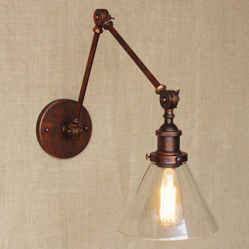 Kegelglas Wandleuchte Leuchten amerikanische Industriestil 1 Lichtwandlampe