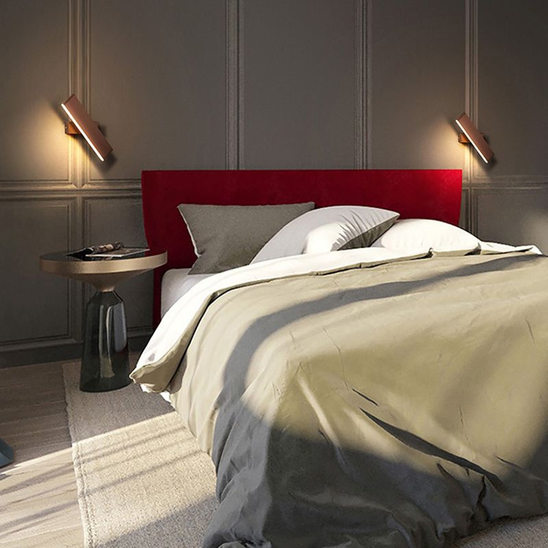 Modern Simple Iron Wall Light Rectangle Shape LED Rotatable Wall Lamp for Bedroom