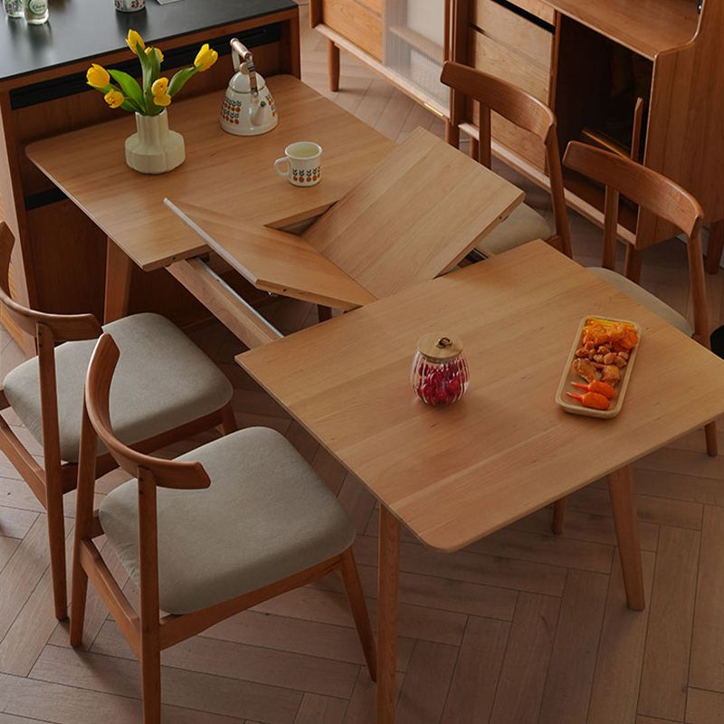 Modern Extendable Dining Table Solid Wood Dining Table for Dining Room