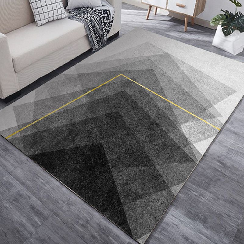 Light Beige Simple Carpet Polyester Straight Stripe Carpet Washable Carpet for Home Decor