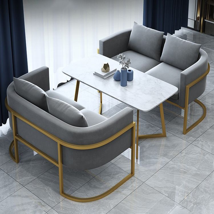 Gesinterde steen witte eettafel Luxe stijl vaste tafel voor eetkamer