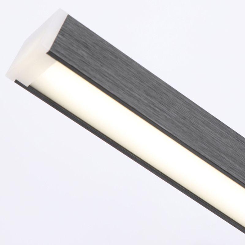 Linear Shape Metal Vanity Light Modern Style 1 Light Vanity Light Fixture in Black