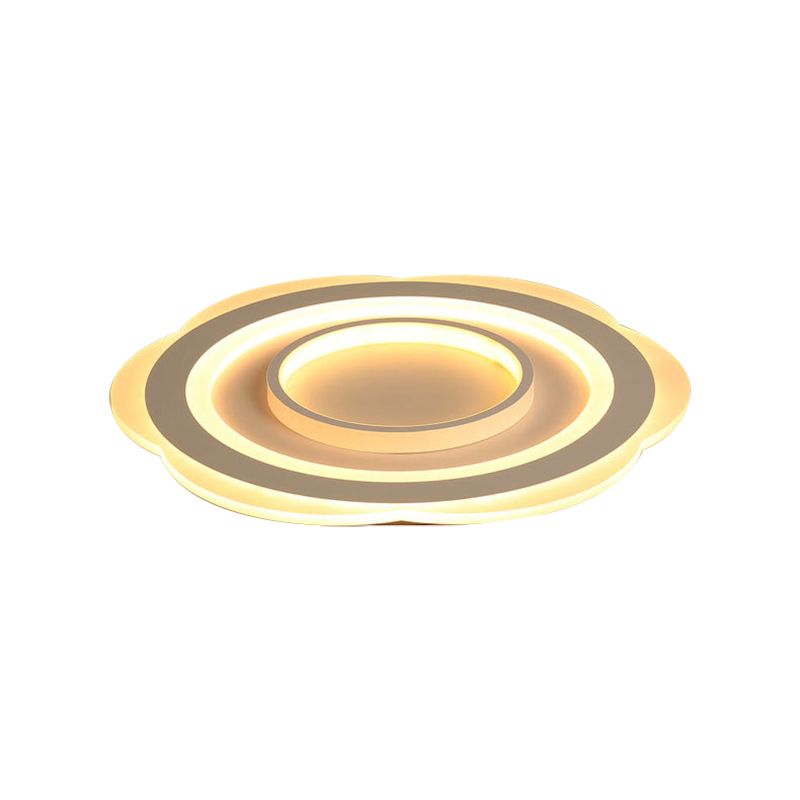 16 "/19.5" /23.5 "Bloemplafondarmatuur Moderne acryl woonkamer spoeling licht in warm/wit