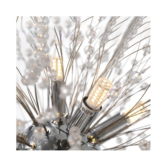 Glowworm Chandelier Light Fixtures Modern Multi-Head Hanging Pendant Lamps for Living Room