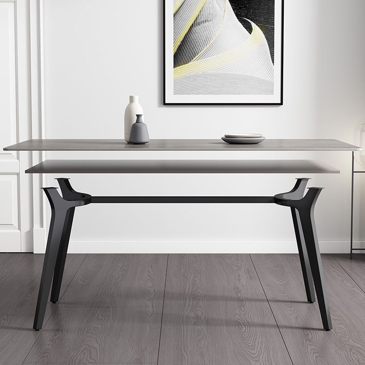 Forma rectangular mesa de estilo industrial mesa de piedra sinterizada para uso doméstico