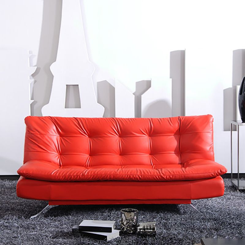 Armless Sofa Chaise Square Seating Settee for Living Room Bonus Room