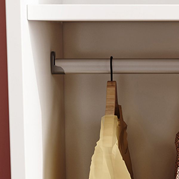 Contemporary Wood Wardrobe 2-Door Wardrobe Closet for Bedroom