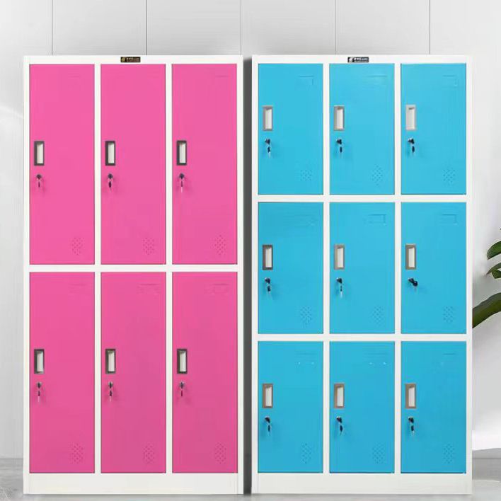 Contemporary Cabinet with Hinged Doors Metal Matte Finish Bathroom Storage Cabinet