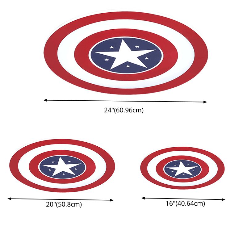 Plafonnier LED rouge et bleu en acrylique et métal, lampe encastrée pour chambre d'enfant