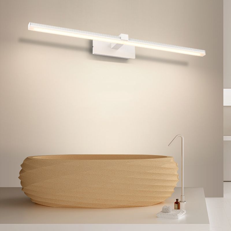Lampada a specchio da trucco in metallo semplice moderno per bagno