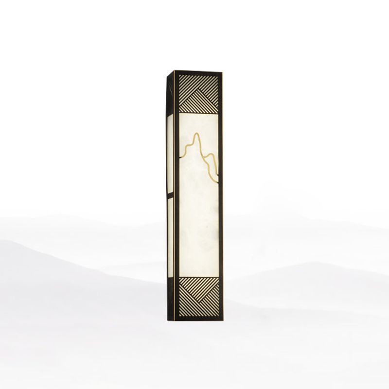 Lámpara de metal de 1 luz de 1 luz moderna de luz rectangular para sala de estar para sala de estar