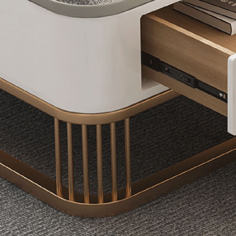 Frame Base 2 Nesting Coffee Table with Storage Metal Coffee Table Set