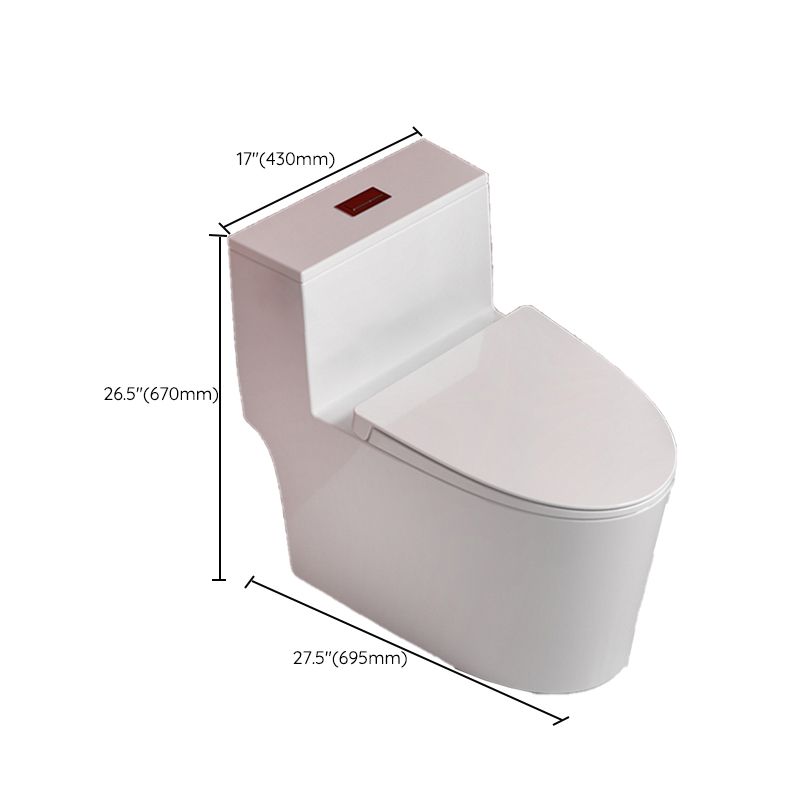Contemporary Flush Toilet Floor Mounted Siphon Jet Porcelain Urine Toilet