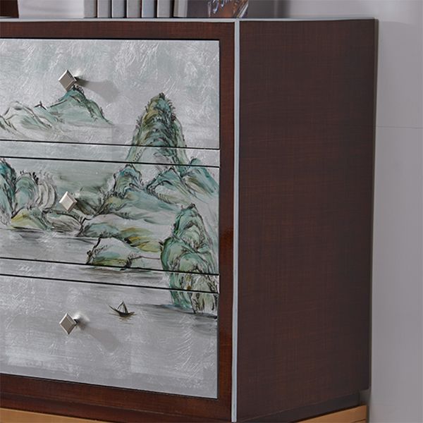 Traditional Solid Wood Storage Chest Horizontal Double Chest