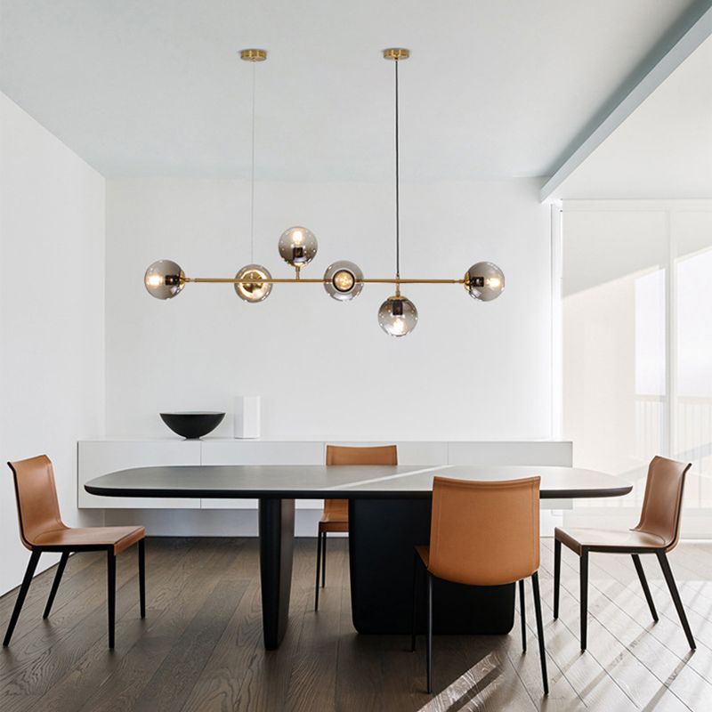 Modernism Metal Kitchen Island Lighting Globe Shaded Ceiling Light for Home