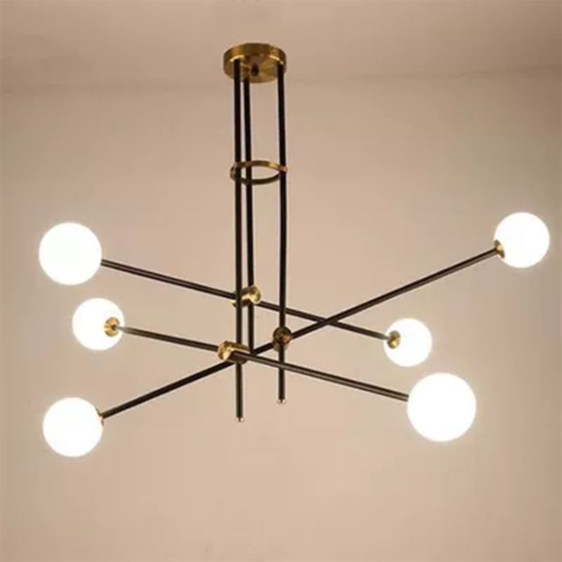 Metal and Glass Chandelier Lighting Fixture Modern Chandelier Pendant Light for Sitting Room