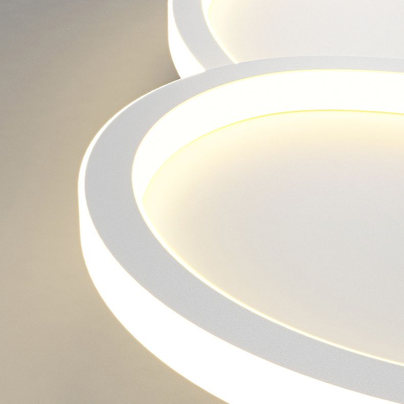 Modern Ceiling Mount Lamp Multi Lights LED Ceiling Light with Silica Gel Shade for Bedroom