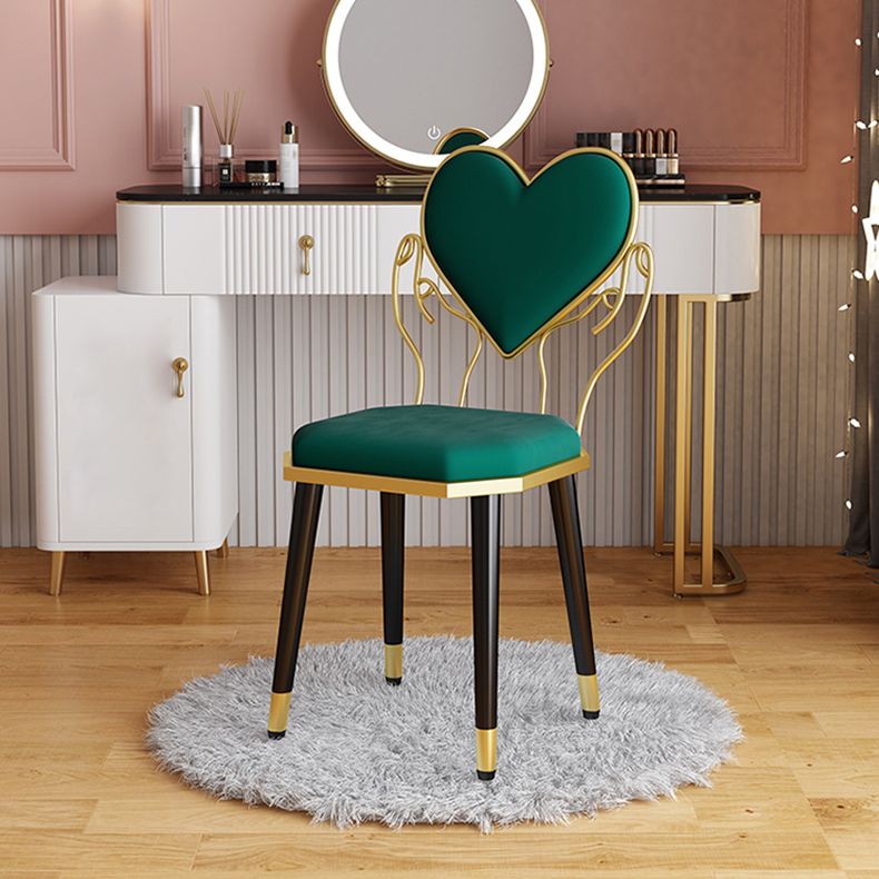 Sillas laterales de comedor de tela de diseño nórdico, silla lateral con respaldo abierto para el hogar