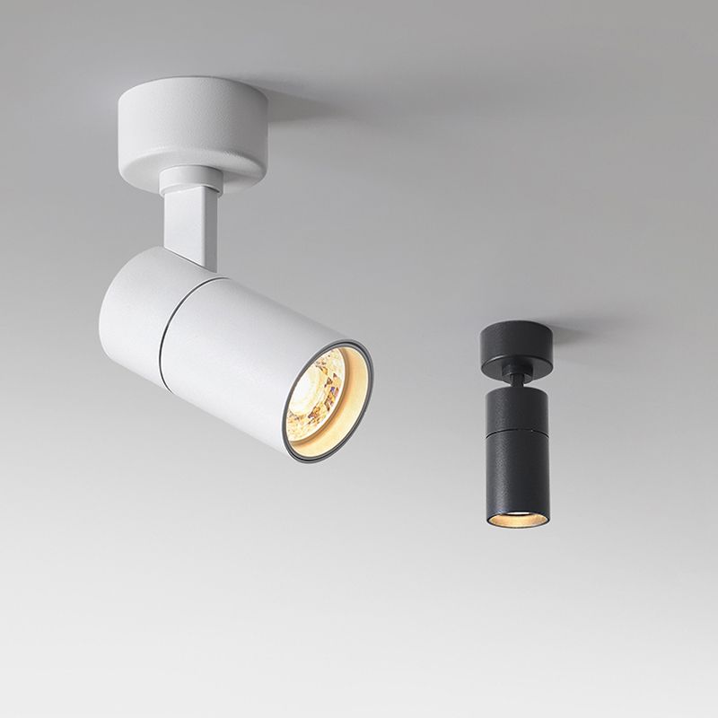Cylindrical Ceiling Light Flush Mount Lamp Modern Semi Flush Ceiling Light with Metal Shade
