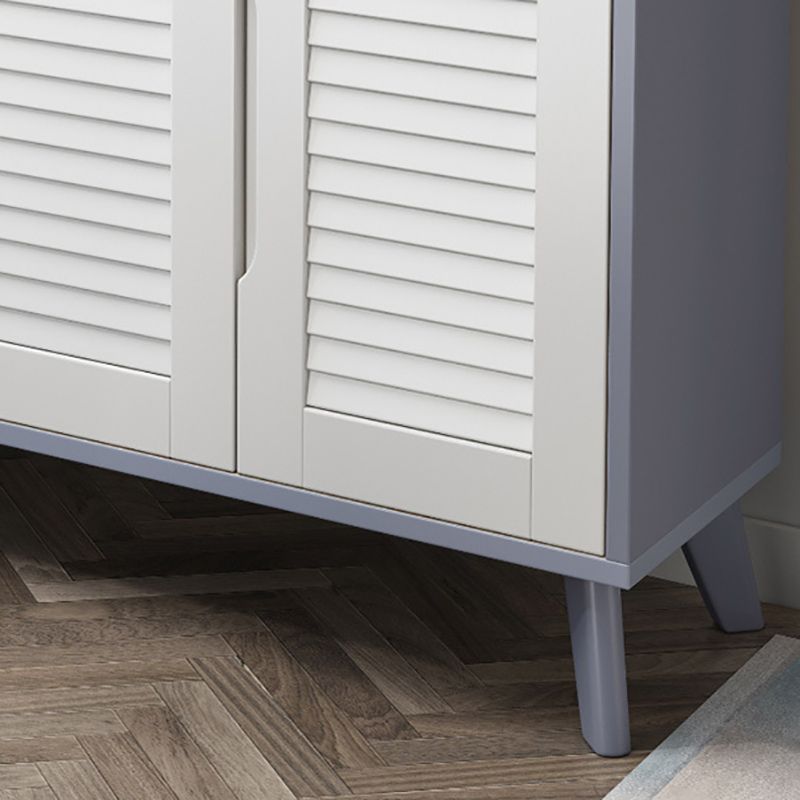 39.37" Tall Gold/Gray Accent Cabinet Rubberwood Cabinet with Drawers