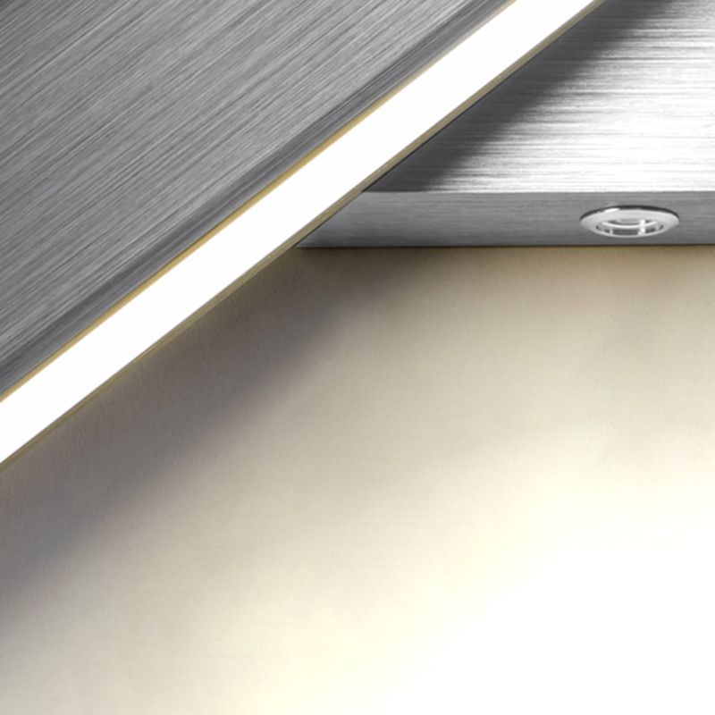 Square Shape Metal Wall Light Modern 1-Light Wall Mounted Light Fixture