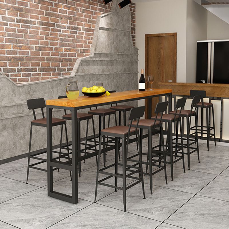 Solid Wood Bar Table Bar Height Contemporary Bar Height Pub Table for Indoor