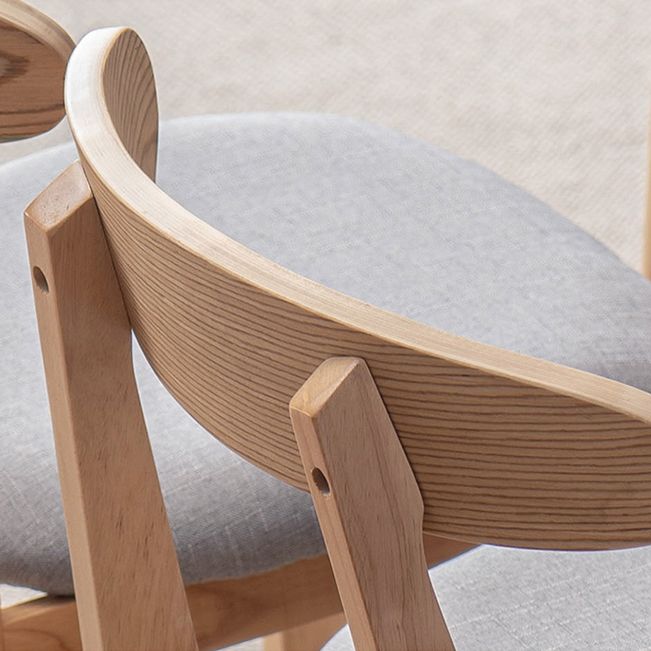 Cuisine contemporaine chaises à dos ouvert chaise latéral sans bras avec des jambes en bois
