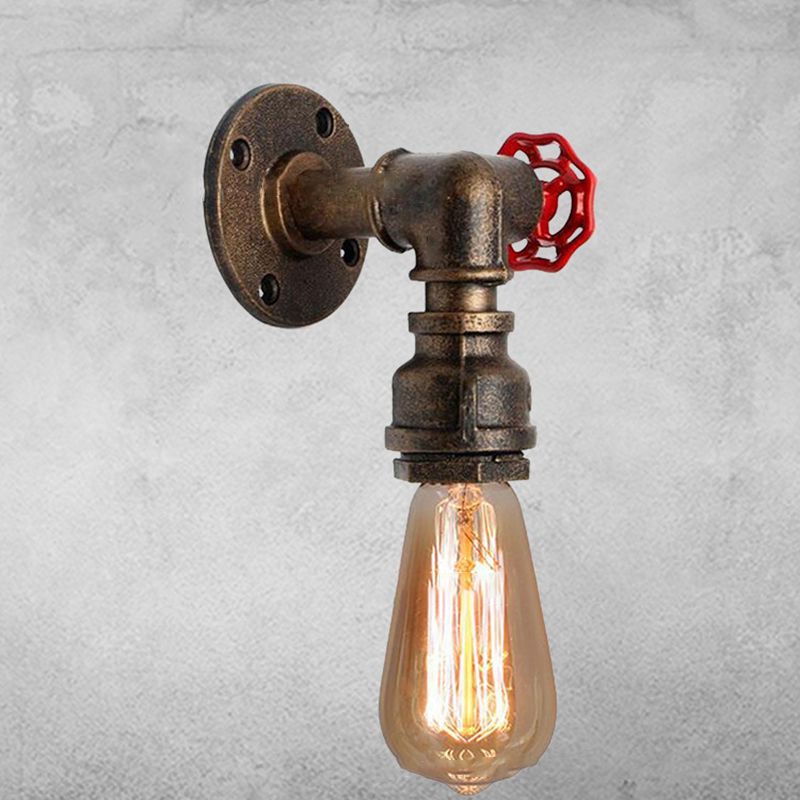 Schmiedeeisen -Rost -Wandlampe Wandleuchte Industriewasserrohrleuchte Leuchte für Schlafzimmer