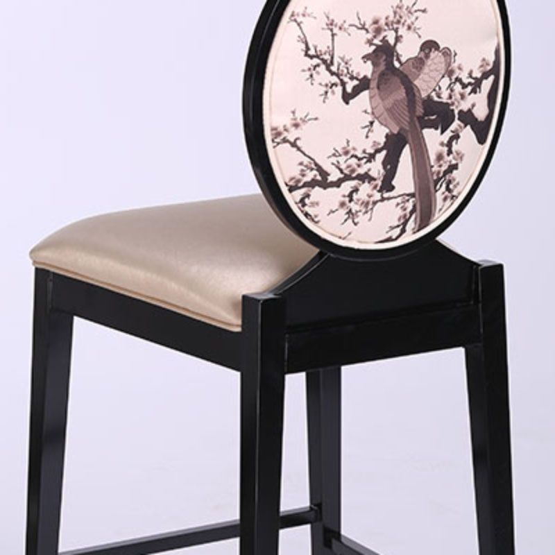 Industrial Solid Wood Bar Stools Living Room Counter Chairwith Footrest