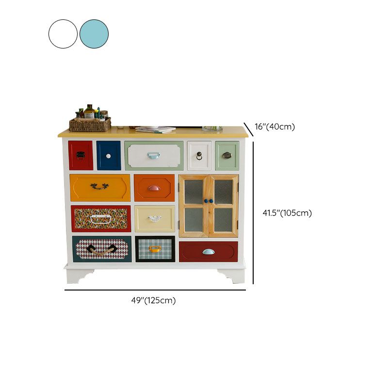 Coastal Style Dresser Manufactured Wood Storage Chest Dresser for Bedroom