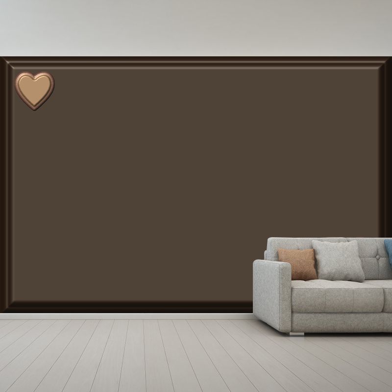 Illustration Stain Resistant Mural Heart Pattern Living Room Wall Mural