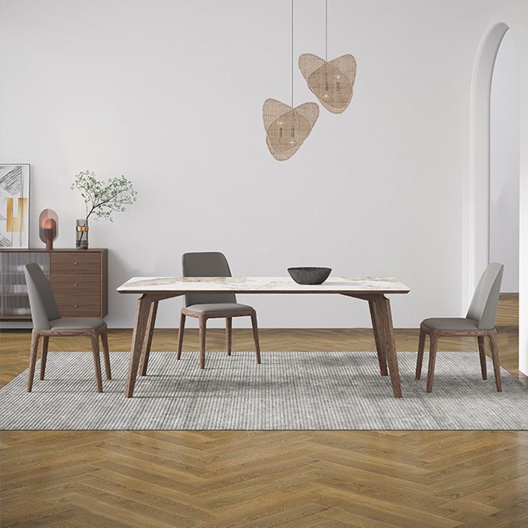 1/4/5 Pcs Sintered Stone Dining Room Set Dining Room Table and Chair Set