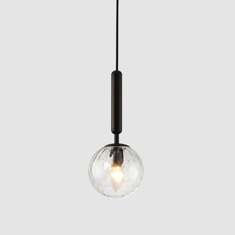 Global Glass Hanging Lamp Modern Dining Room Mini Pendant with 1 Light