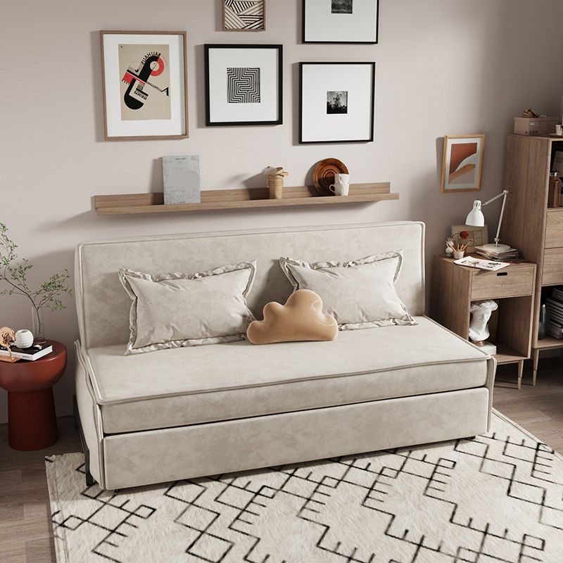 Pillow Included Sofa Futon Armless Cushion Back Sleeper Sofa