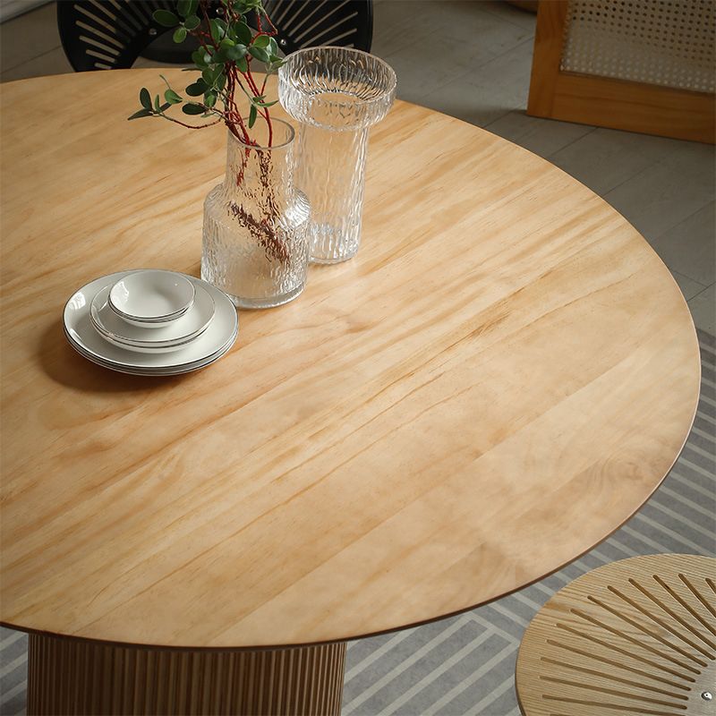 Contemporary Solid Wood Dining Table Round Dining Table for Dining Room