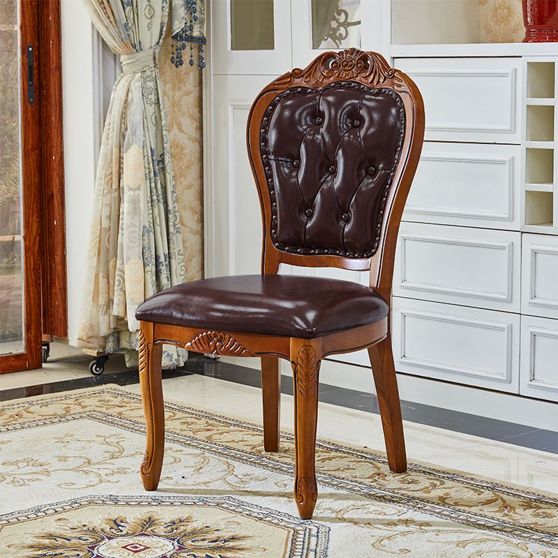 Chaises en bois d'hévéa de style scandinave, chaise latérale de salle à manger à dossier ouvert pour restaurant