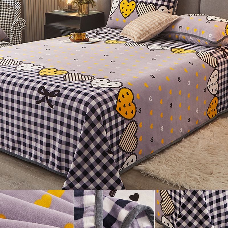 Non-Pilling Sheet Breathable Fade Resistant Flannel Bed Sheet Set