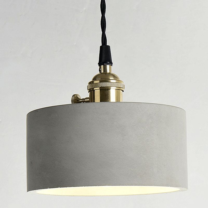 Luces de techo colgante de 1 luces con lámpara colgante de cemento moderna