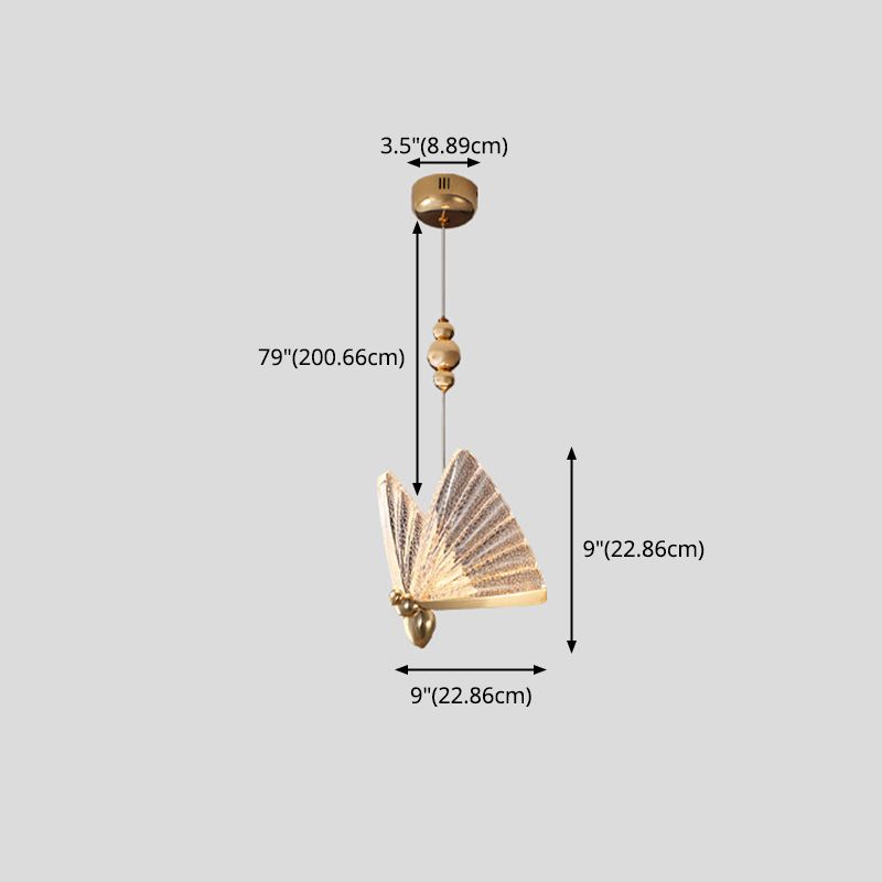 8.6 "brede acryl vlinder hangend licht leuntstijl eenvoud verlichtingsarmatuur voor coffeeshop restaurant