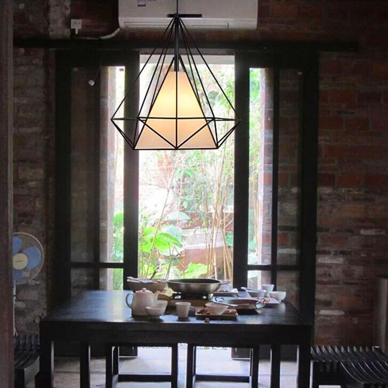 Cage Metal Ceiling Mount Light Fixture Industrial 1 Light Ceiling Lighting