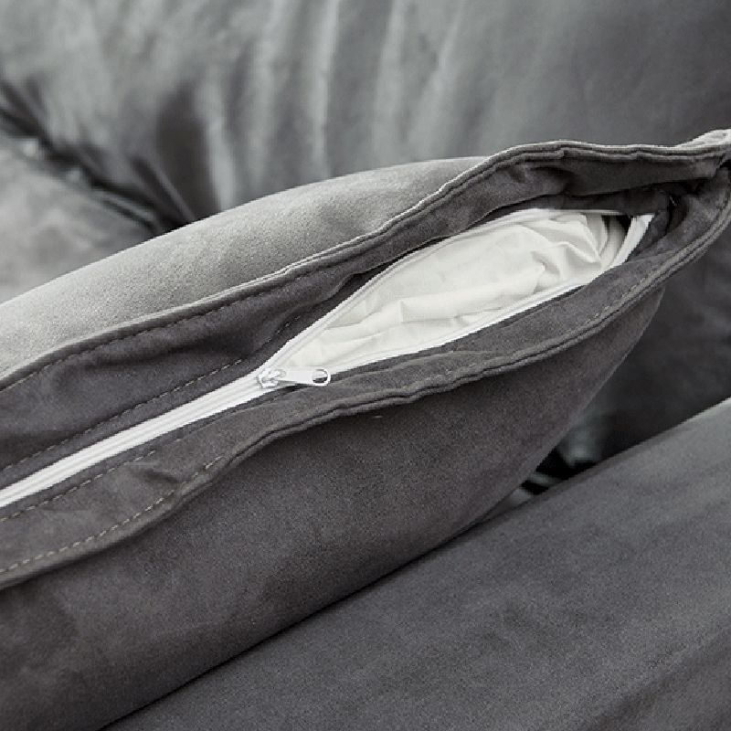 Slipcovered Stationary Living Room Pillow Top Arm Standard Gray Sofa