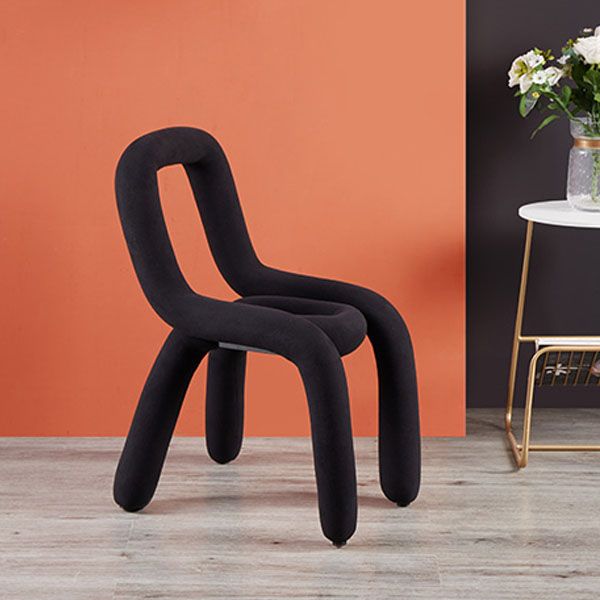 Modern Velvet Dining Room Chair Armless Metal Side Chair for Home Use
