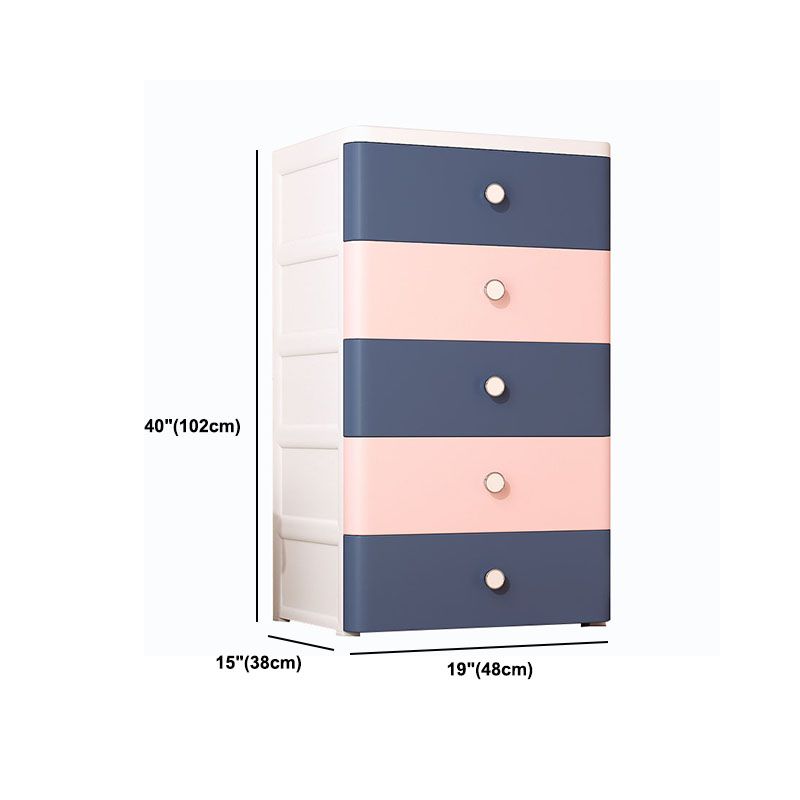 Plastic Wardrobe Cabinet with Drawer Non-Hanging Armoire Cabinet for Home