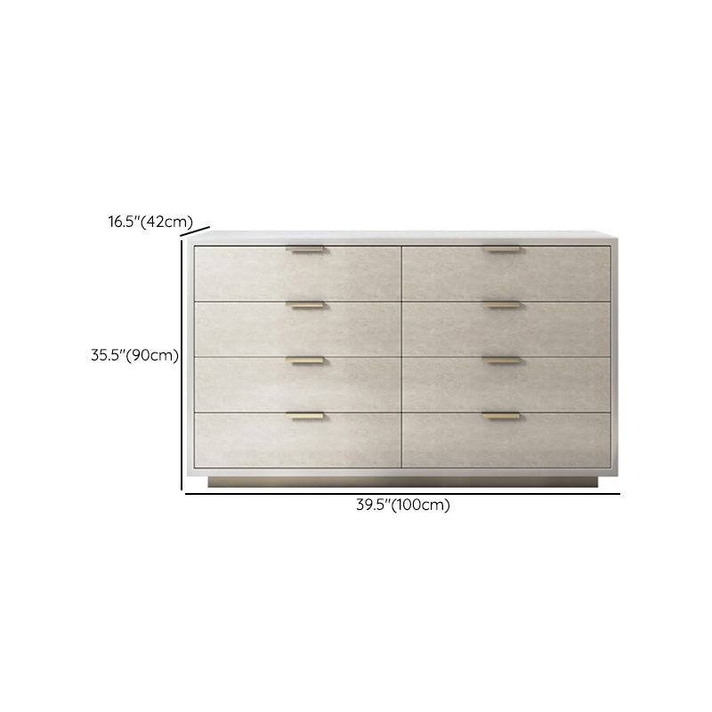 Ultra-Modern Double Dresser Solid Wood Storage Chest with Drawers for Bedroom